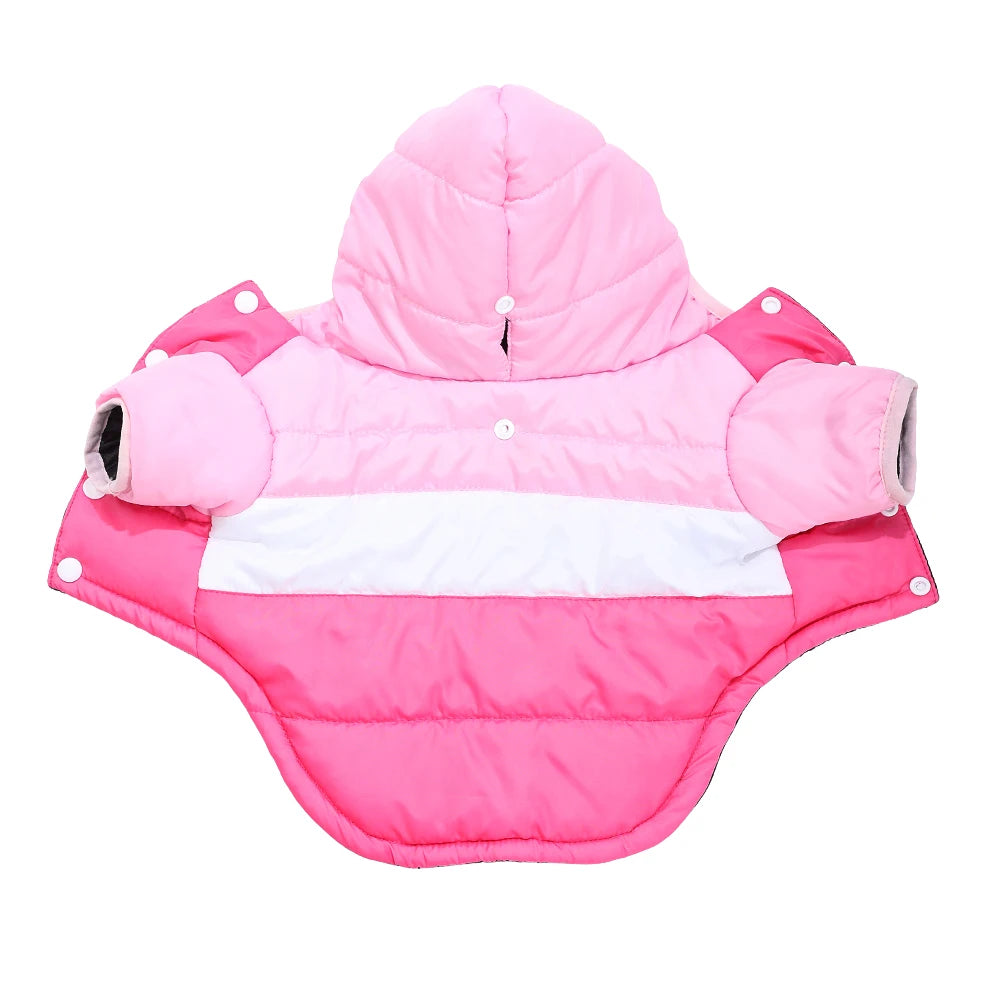 Pet Winter Hooded Coat for Small Medium Dogs Cats Windproof Warm Dog Jacket Soft Padded Puppy Clothes Chihuahua Yorkie Overalls