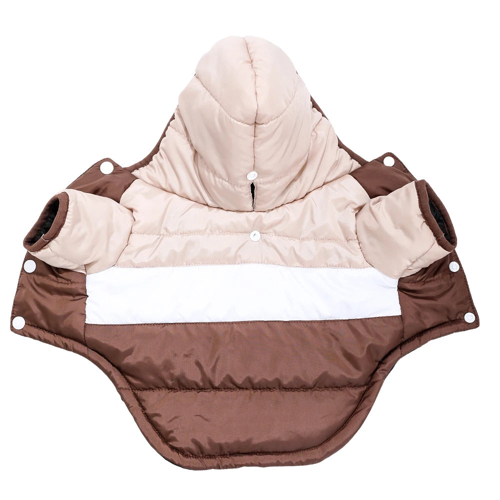 Pet Winter Hooded Coat for Small Medium Dogs Cats Windproof Warm Dog Jacket Soft Padded Puppy Clothes Chihuahua Yorkie Overalls