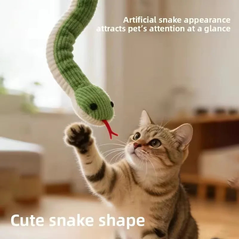 Plush Snake Interactive Pet Toy Kitten Kick Toy Durable Chew Toy Activity Play Toy For Cats Puppies Entertainment Pet Supplies