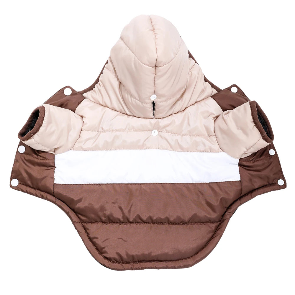 Pet Winter Hooded Coat for Small Medium Dogs Cats Windproof Warm Dog Jacket Soft Padded Puppy Clothes Chihuahua Yorkie Overalls