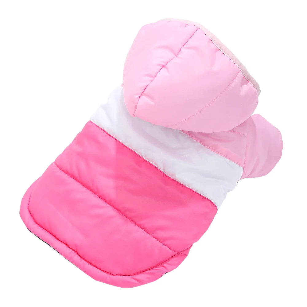 Pet Winter Hooded Coat for Small Medium Dogs Cats Windproof Warm Dog Jacket Soft Padded Puppy Clothes Chihuahua Yorkie Overalls
