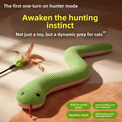 Plush Snake Interactive Pet Toy Kitten Kick Toy Durable Chew Toy Activity Play Toy For Cats Puppies Entertainment Pet Supplies