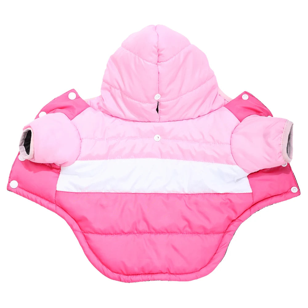 Pet Winter Hooded Coat for Small Medium Dogs Cats Windproof Warm Dog Jacket Soft Padded Puppy Clothes Chihuahua Yorkie Overalls
