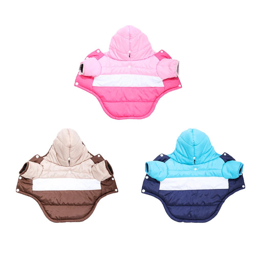 Pet Winter Hooded Coat for Small Medium Dogs Cats Windproof Warm Dog Jacket Soft Padded Puppy Clothes Chihuahua Yorkie Overalls